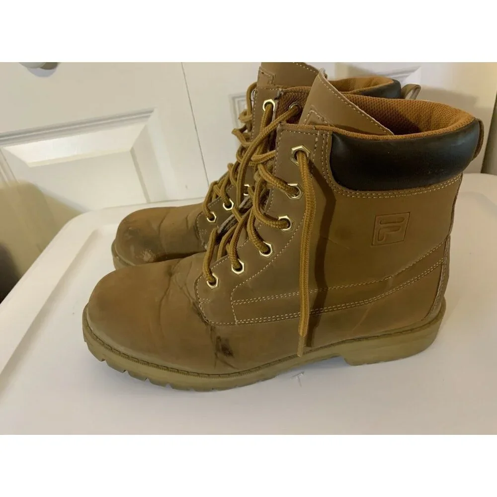Fila Men's Sz 8 Edgewater Nubuck Boot‎ 1SH40063-206 Wheat/Gum not steel toe
